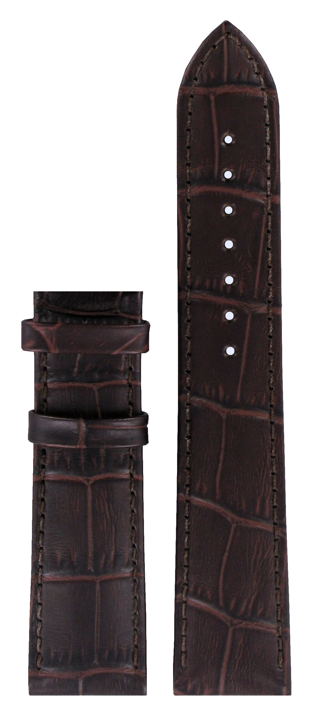 BROWN LEATHER STRAP 20/18 MM, WITHOUT BUCKLE