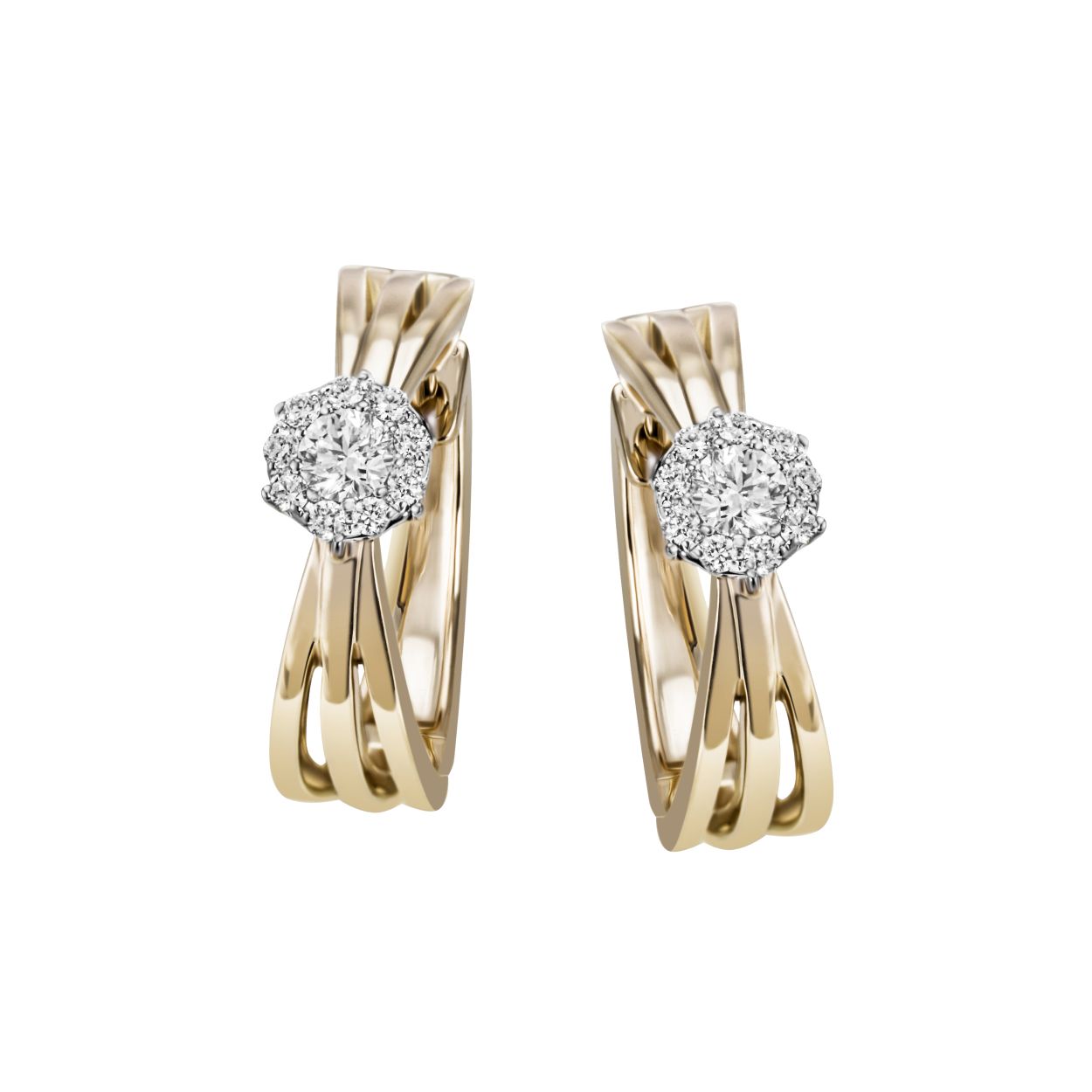 diese wunderschöne 585/-Gelbgold -Creolen, verziert mit 20 funkelnden Brillanten sind elegante Ohrringe, ideal für jede Gelegenheit, sei es ein formeller Anlass oder auch stilvoll im Alltag. Sie passen perfekt zu Hochsteckfrisuren oder offenen Haaren. Tragen Sie sie, um Ihrem Outfit einen Hauch von Glamour und Raffinesse zu verleihen.