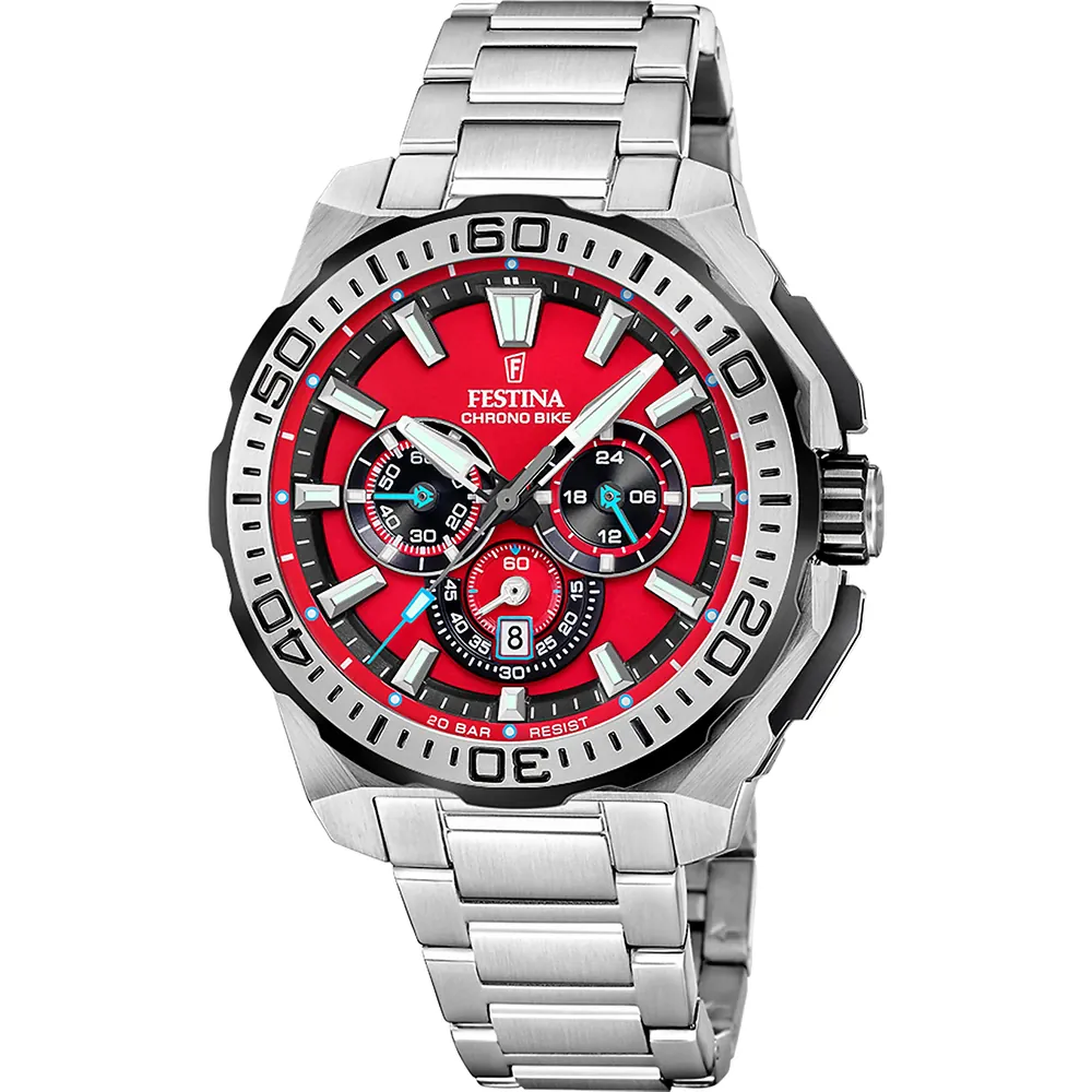 De F20724/5 is een elegante polshorloge met een zilverkleurige band en een roestvrijstalen kast. Het horloge is voorzien van een handige datumfunctie. Het is perfect voor zowel formele als casual gelegenheden. Draag het met een zakelijk pak voor een verfijnde look of combineer met vrijetijdskleding voor een stijlvolle uitstraling.