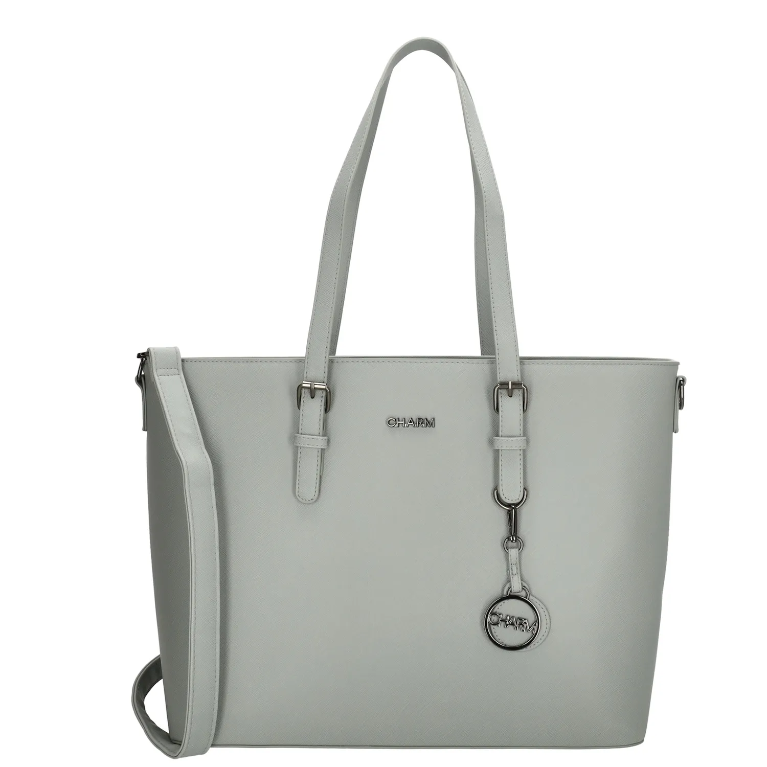 Hoe tof is deze shopper uit de Birmingham collectie van Charm London! Ideaal om deze shopper mee te nemen naar werk of school, want er past een 15,6 inch laptop in! De tas heeft een hoofdvak en achtervak, beide met ritssluiting. In het hoofdvak bevinden zich een tussenschot met ritsvak, ritsvak en insteekvak. Je draagt de tas gemakkelijk over je schouder aan de twee langere handvaten. Je persoonlijke of wat kleinere spullen zoals je telefoon of lipstick stop je handig in één van de vakjes. Is deze toffe shopper binnenkort van jou? 

De tassen van Charm London zijn geïnspireerd op de iconische Britse modehoofdstad Londen. Ze zijn geïnspireerd op de luxueuze materialen en typerende modellen die daar te zien zijn. Fashionable en stijlvolle damestassen van echt leer of kunstleer, gemaakt zodat jij er elke dag fantastisch uit kunt zien! 

De eigenschappen van deze shopper zijn:

Hoofdvak met ritssluiting
Gewatteerd tussenschot met ritssluiting
Ritsvakje
Insteekvak
Achtervak met ritssluiting
Twee lange handvaten
Afneembare en verstelbare schouderband 