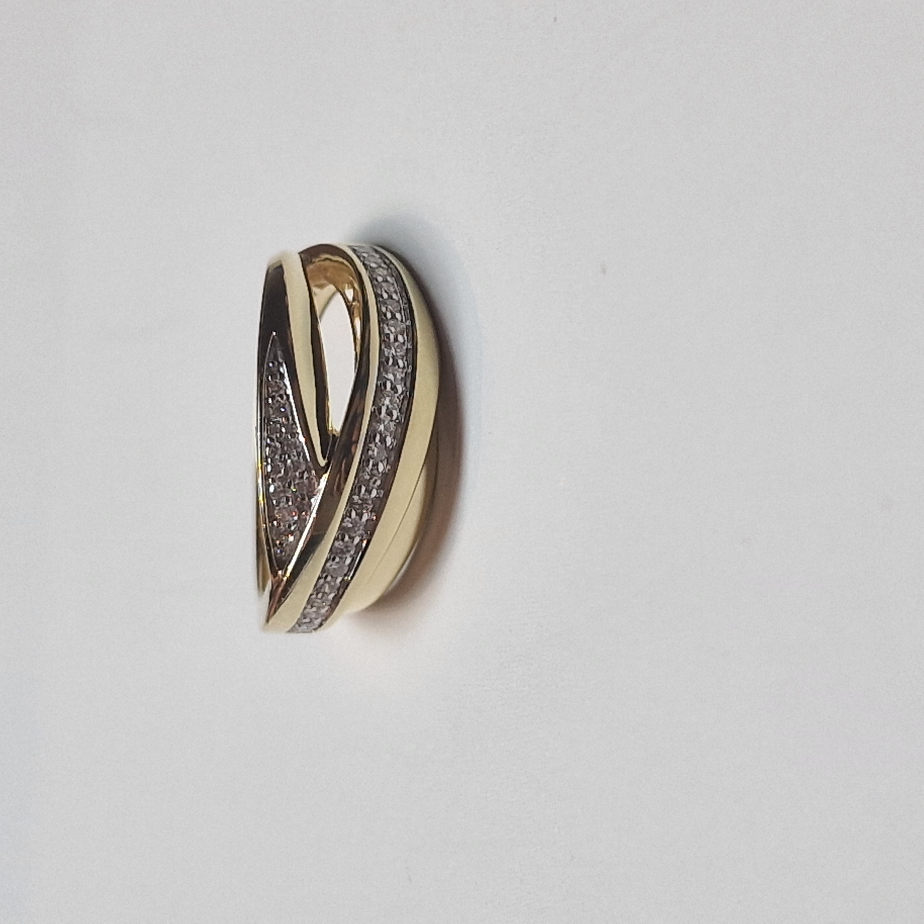 14k geelgouden fantasiering met diamant