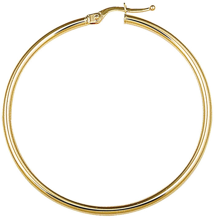 Monzario - 14kt geelgouden oorringen - 583-o geel 45mm