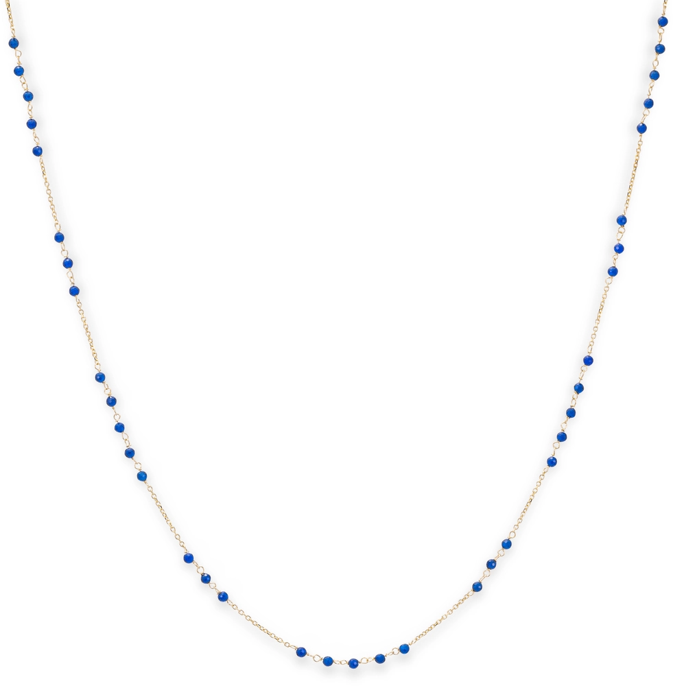 Monzario - 14kt geelgoud - 1472-c saffier 42+3cm