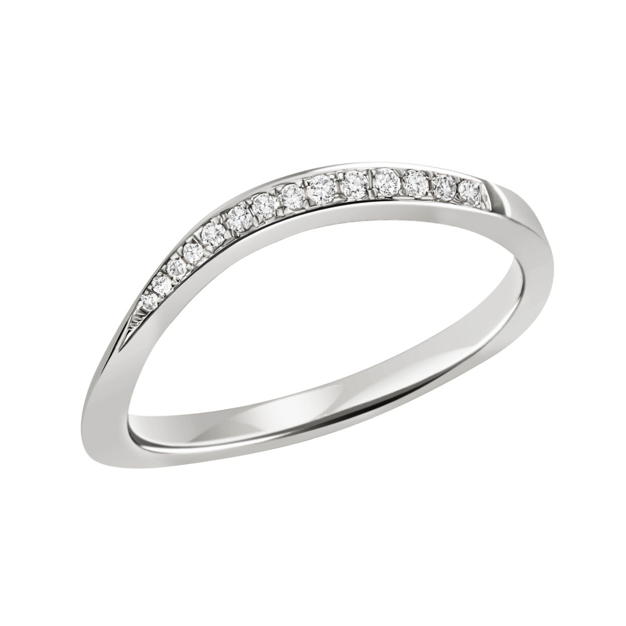 dieser eleganter 585/- Wei&szlig;gold Brillantring ist Ideal f&uuml;r besondere Anl&auml;sse, 12 Brillanten mit gesamt 0,07ct W/si lassen den Ring strahlen und  verleihen jedem Outfit Glanz und Raffinesse. Tragen Sie ihn alleine, um einen subtilen Akzent zu setzen, oder kombinieren Sie ihn mit anderen Schmuckst&uuml;cken f&uuml;r einen luxuri&ouml;sen Look. Perfekt f&uuml;r Verlobungen oder als stilvolles Geschenk.