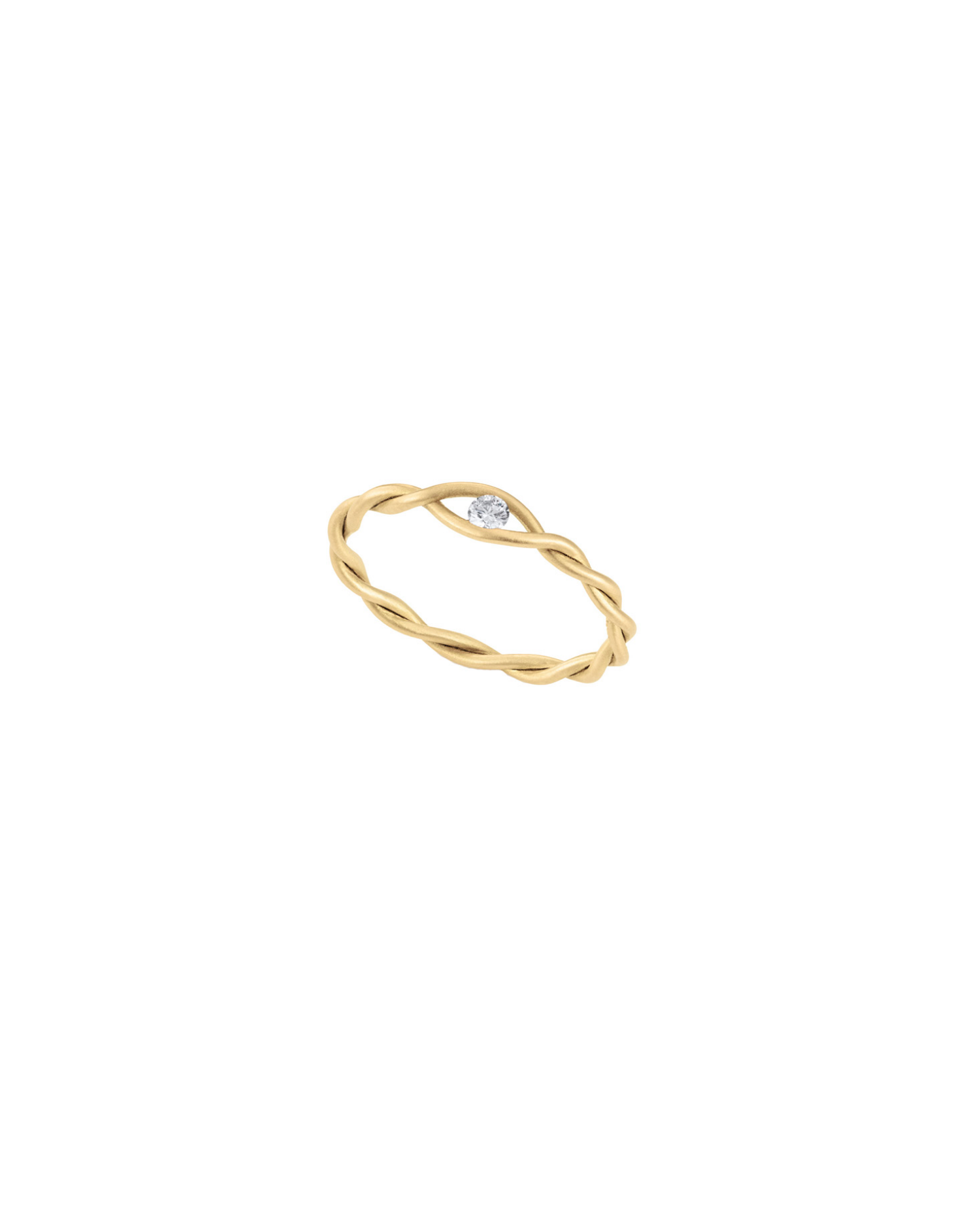 Een 18 krt geelgouden ring van Antonio Bernardo model Twist.