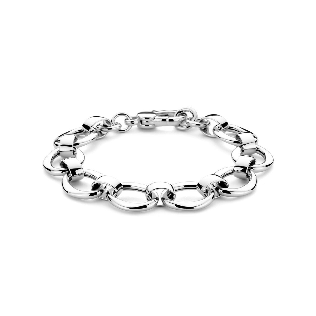 zilveren armband, ovalen 13,5mm 19cm