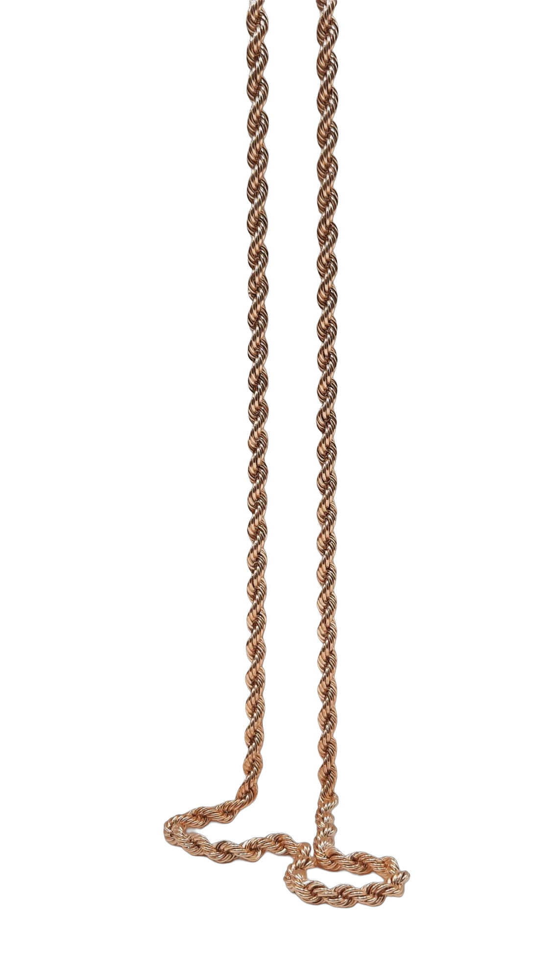 De gouden rope ketting model 0002890 is een verfijnde ketting van 18-karaats goud, met een glanzende afwerking. De ketting is 2,7 mm breed en weegt 6,7 gram, met een lengte van 70 cm. Perfect om solo te dragen voor een elegante look of te combineren met hangers voor extra flair. Ideaal voor elke gelegenheid!