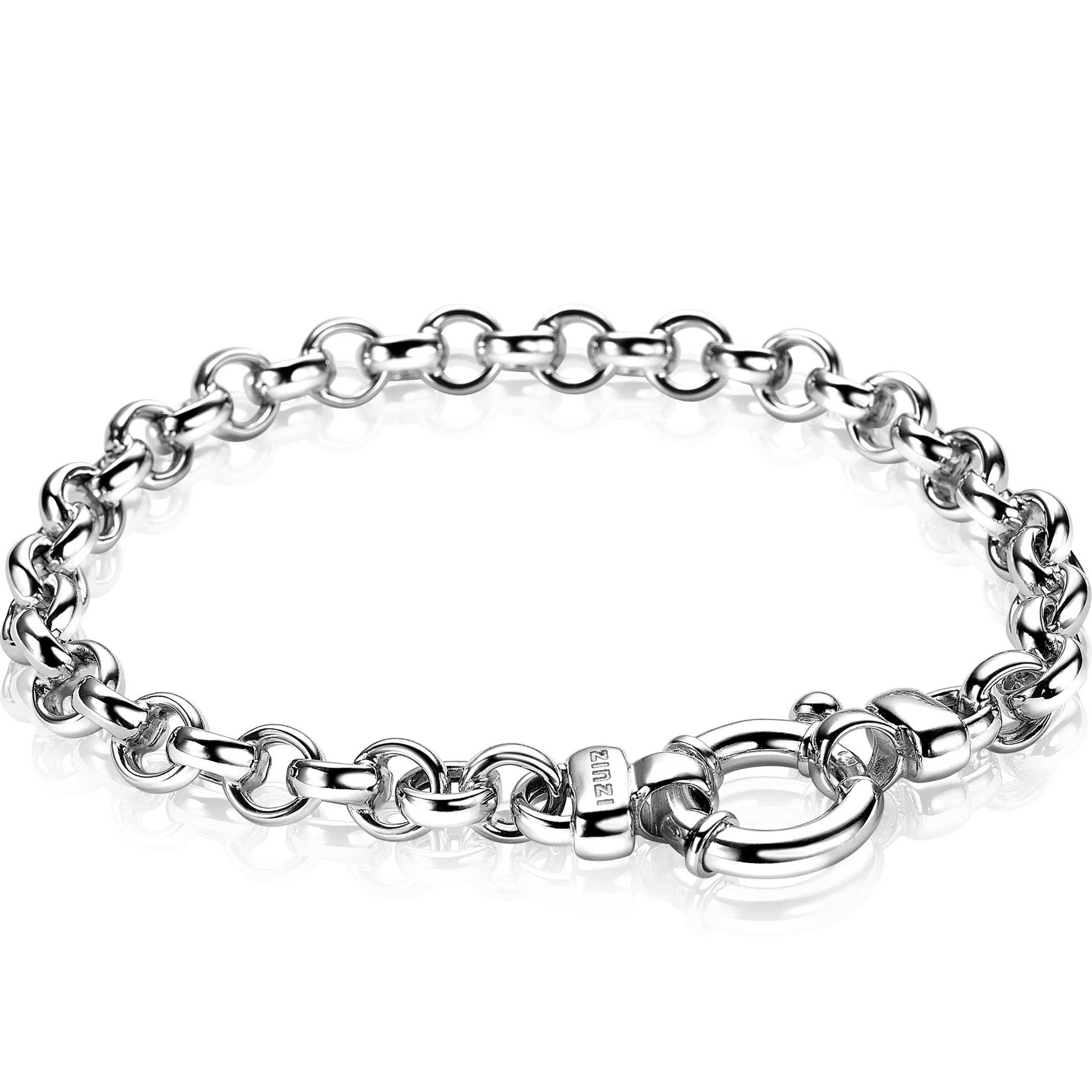 ZINZI zilveren jasseron armband 6,5mm breed ZIA1729
ZINZI zilveren jasseron armband. De schakels zijn 6,5mm breed en de armband is 18,5cm lang. Met sierlijke ronde sluiting. Vervaardigd van eerste gehalte zilver (925) en met extra rodiumlaag voor een langdurige glans.