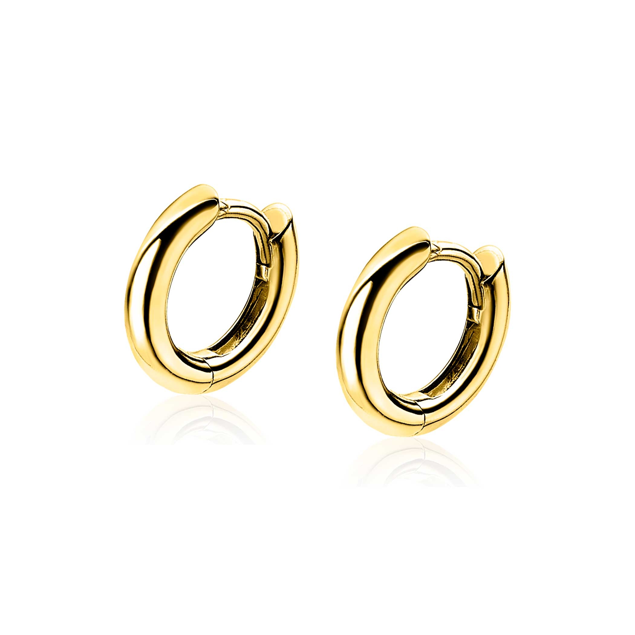 ZINZI zilveren oorringen geel verguld 12 x 3mm ZIO194G