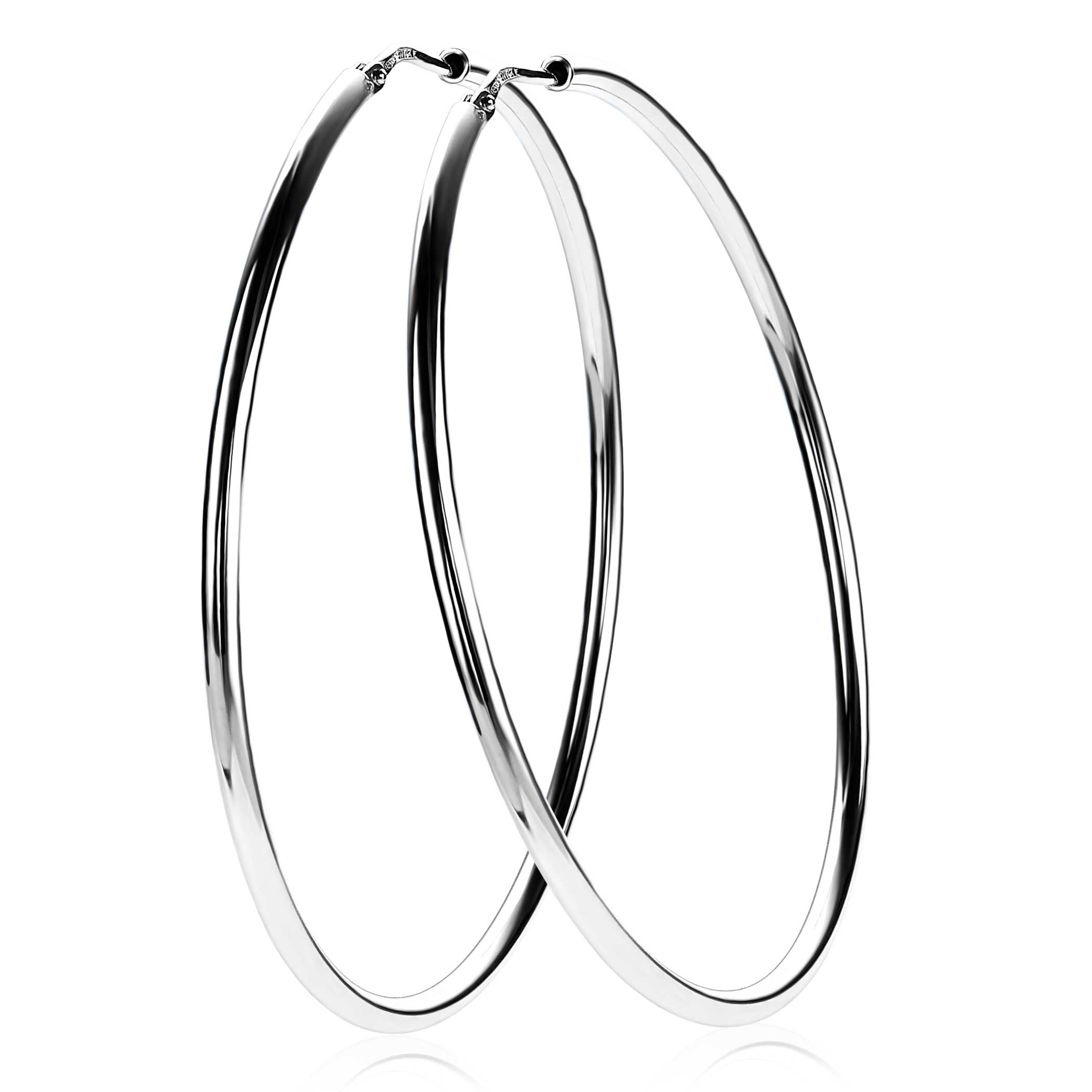 ZINZI zilveren oorringen 55 x 2mm glad ZIO437