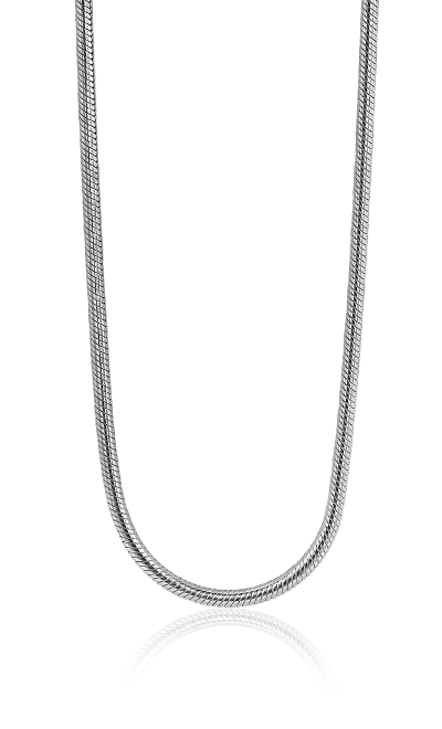 42cm Zinzi zilveren slangen collier 1,5mm breed ZISL15-42