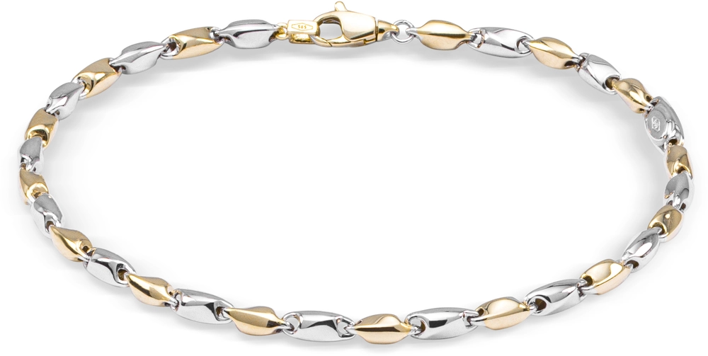 Deze prachtige 14 karaat gouden bicolor Monzario armband is 19cm. Tevens bijpassend collier leverbaar.

Referentienummer: 837A BIC