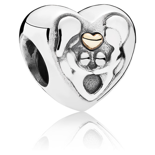 Pandora - Familie hart, zilver en goud - 791771