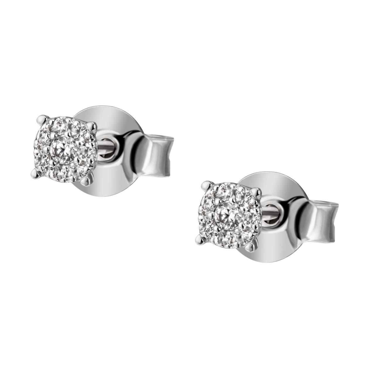 diese elegante Ohrstecker aus 585/- Weißgold mit Diamanten sind ideal für formelle Anlässe oder elegantes tägliches Tragen. Je 8 Brillanten fügen sich zu einer Optik von einem 0,20ct großen Brillanten zusammen. Perfekt für besondere Anlässe. Kombinieren Sie sie mit einer Hochsteckfrisur oder einem eleganten Pferdeschwanz, um den Glanz der Diamanten optimal zur Geltung zu bringen.