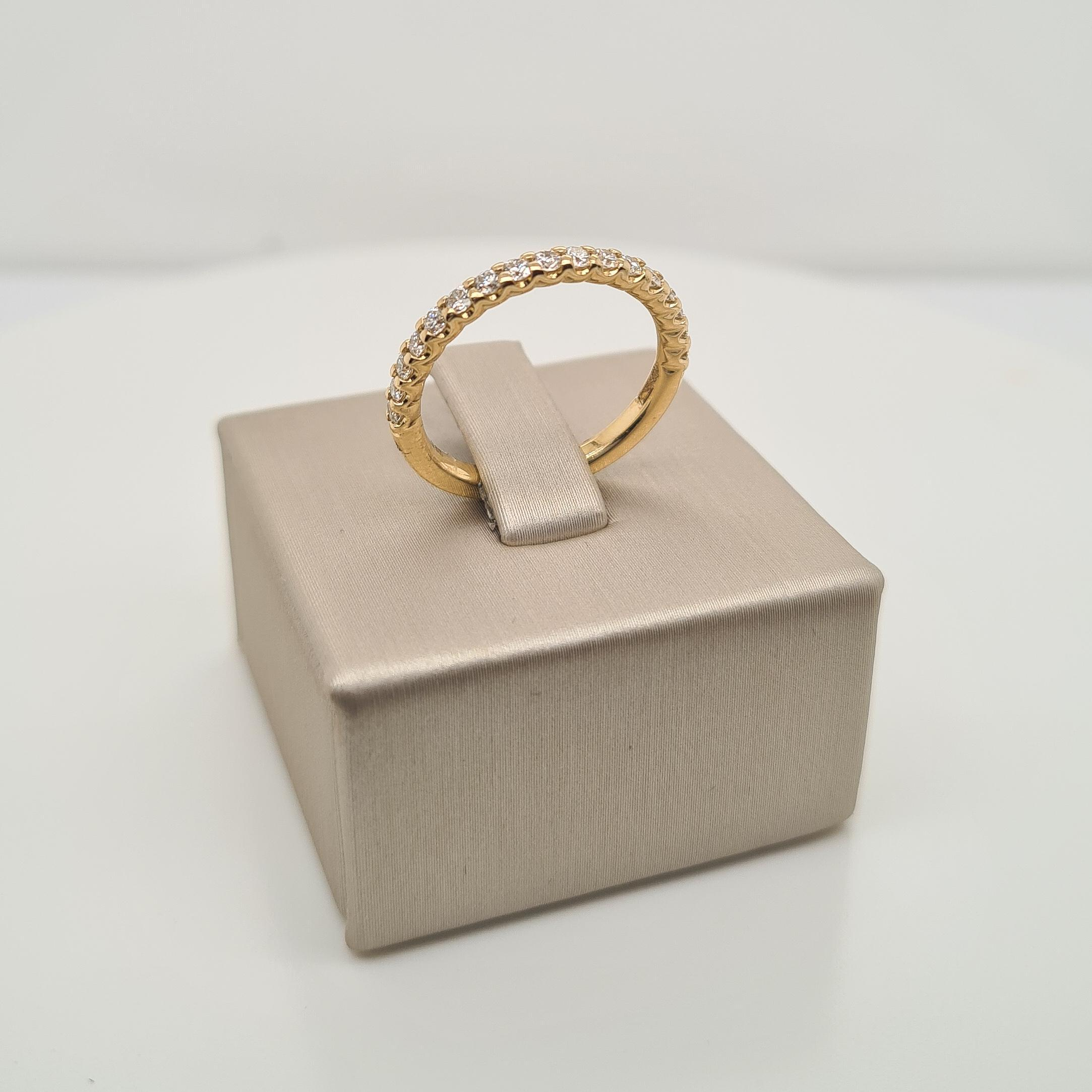Prachtige 14krt geelgouden aanschuifring met diamant (0.41ct)