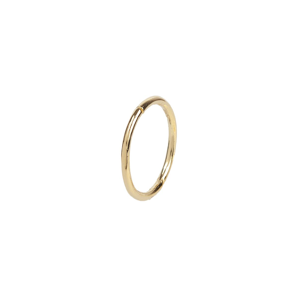 Klapoorring 14.0 x 1.2 mm rond glad zonder stift zilver verguld