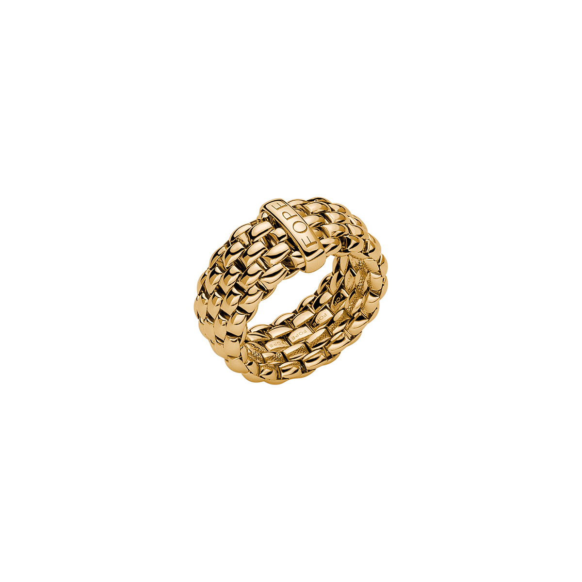 De Fope Essentials Flex-it-ring in geelgoud, modelnummer 05E04AX_XX_G_XGX_00M, is een luxe accessoire van 18 karaat goud. Dit elegante sieraad past perfect bij elke outfit en gelegenheid. Draag de ring solo voor een subtiele look, of combineer met andere gouden sieraden voor een verfijnde statement. Perfect voor dagelijks gebruik of speciale gelegenheden. Elastiche ring (Maat M : 14-17 cm)