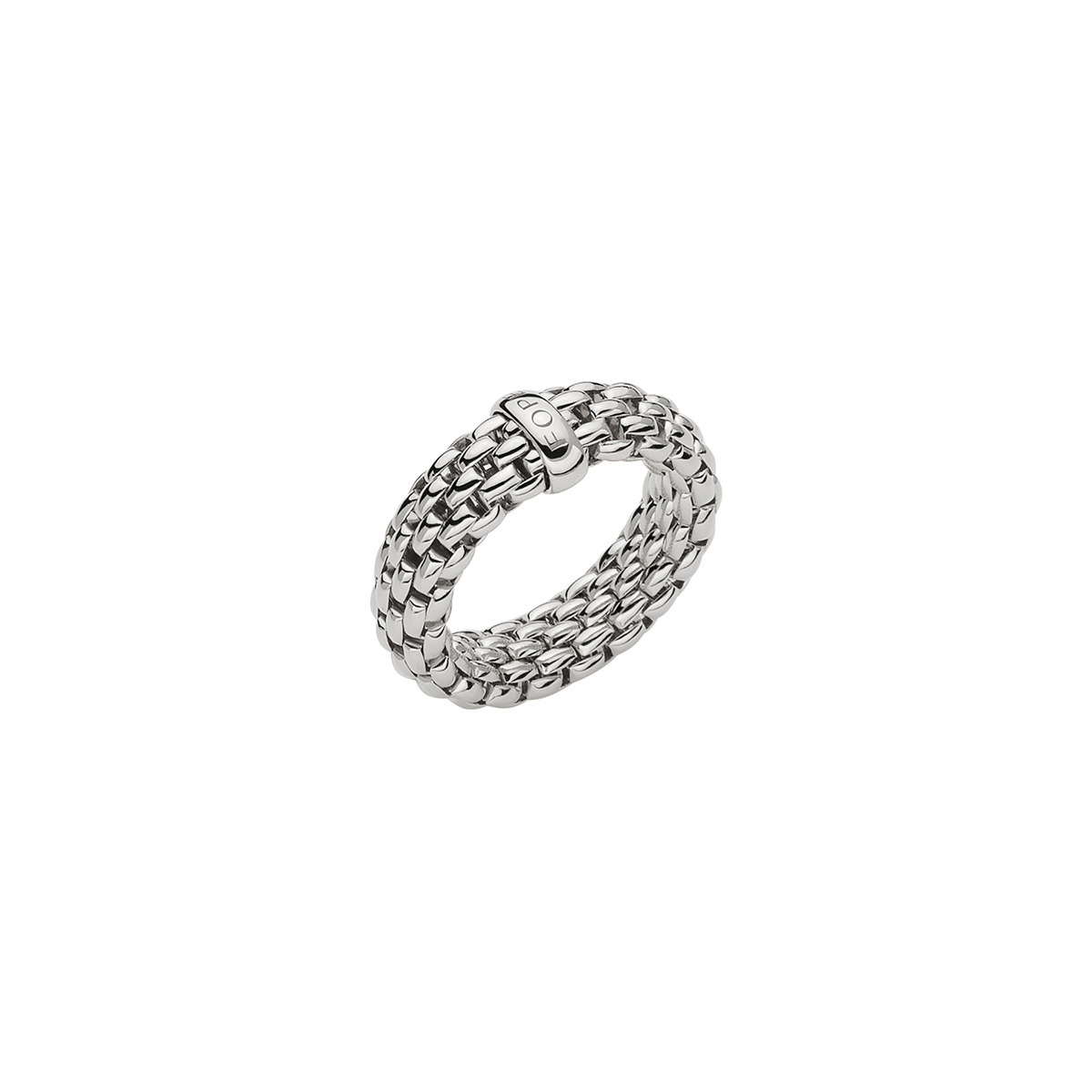 De Fope Essentials Flex'it ring in witgoud, modelnummer 55902AX_XX_B_XBX_00M, combineert elegantie met flexibiliteit. Gemaakt van 18-karaats witgoud, straalt deze ring verfijning uit. Ideaal als zelfstandig statement-stuk of gecombineerd met andere sieraden voor een gelaagde look. Draag hem op formele gelegenheden of voor dagelijks gebruik voor een subtiele, chique uitstraling.