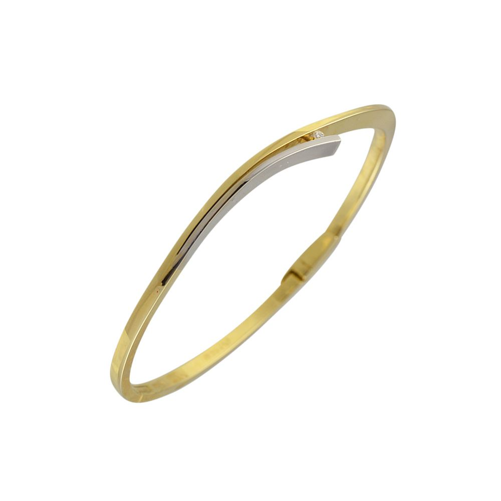 R&C bicolor slavenarmband met diamant, ASL0038 0.03 crt