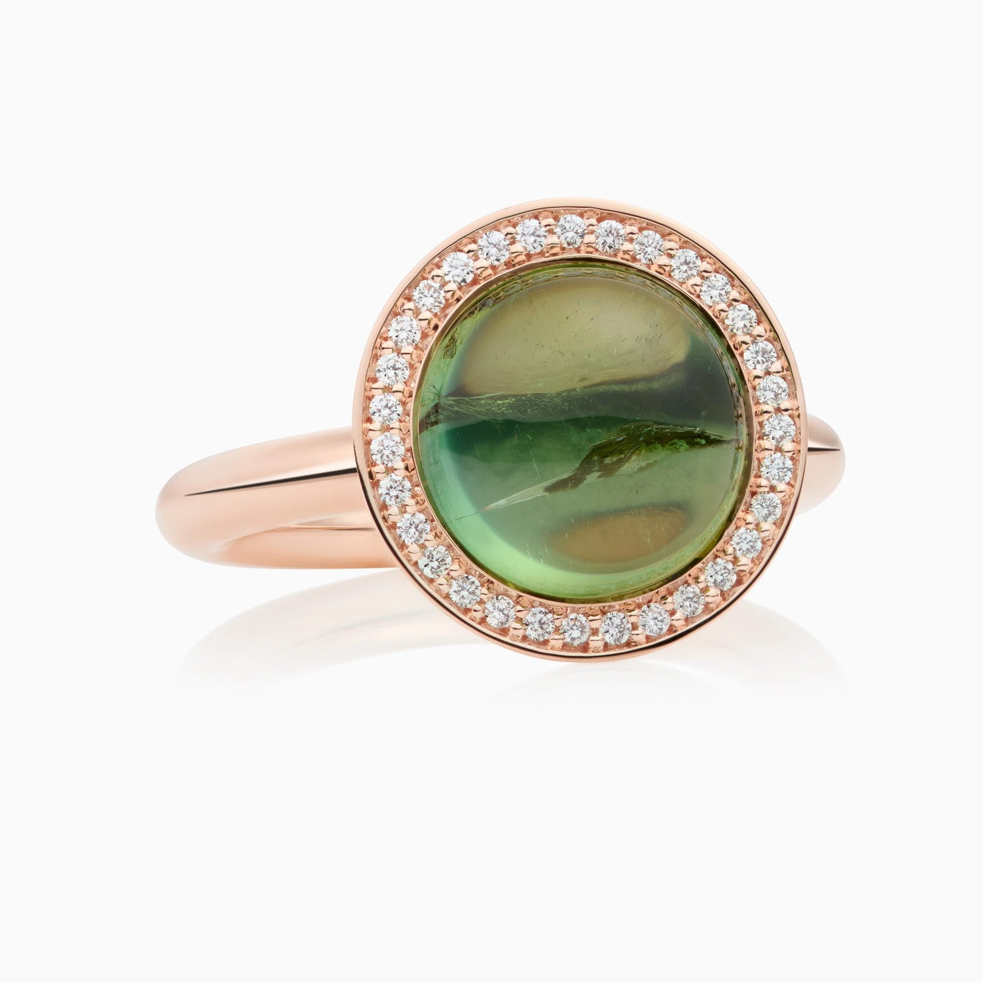 BRON Sushi ring met Indigoliet en diamant 0.14ct 