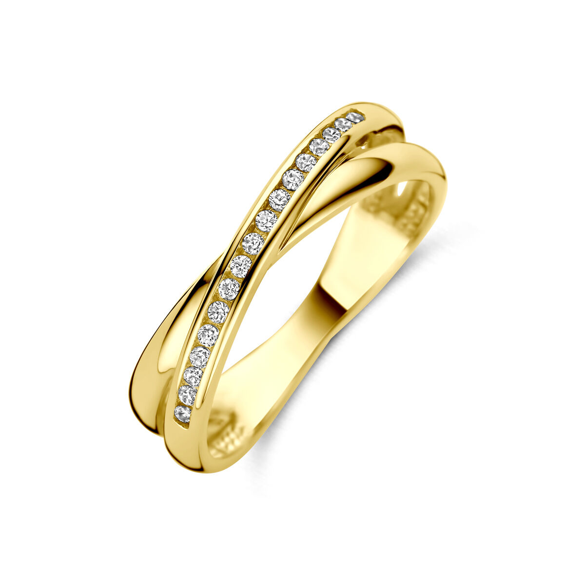 14k Geelgouden ring uitgevoerd met zirkonia. De ring heeft een breedte van 5mm.

De maat van de ring is 52 (16,5MM). Heeft u een andere maat? Neem dan gerust contact met ons op.