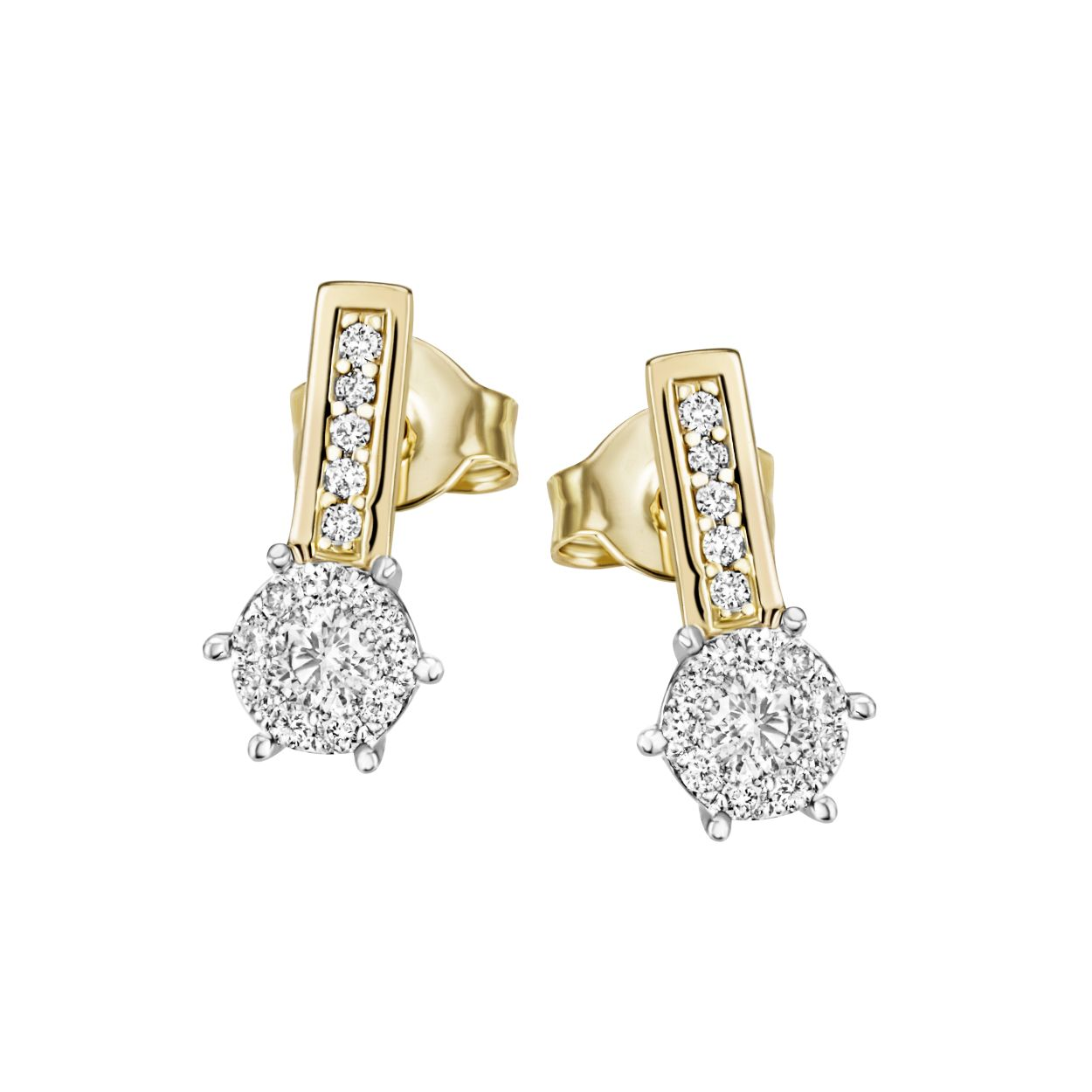 Diese 585/- Gelbgold Ohrstecker sind mit insgesammt 30 Brillanten insgesamt 0,32ct W/si besetzt. Ideal f&uuml;r elegante Anl&auml;sse oder als t&auml;gliches Accessoire, um jedem Outfit einen Hauch von Glamour zu verleihen. Kombinieren Sie die Ohrstecker mit dem passenden Anh&auml;nger, um den Look zu vervollst&auml;ndigen..
