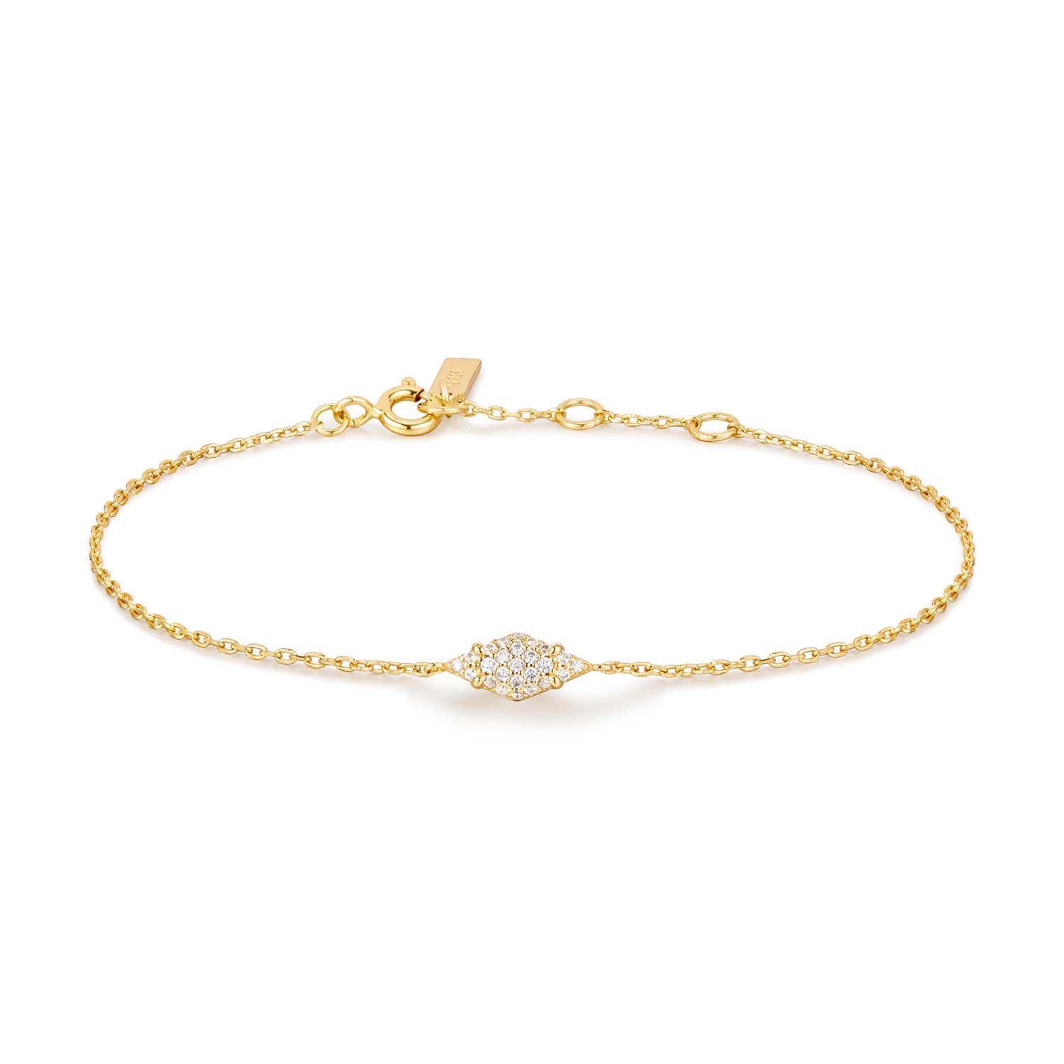 AH B061-01G
 Geef je look dit seizoen trendy details met deze sprankelende pav&eacute; armband. De klassieke, delicate ketting is perfect om te combineren met je sierlijke armbanden.

HET MERK
Ge&iuml;nspireerd door de laatste fashion trends is Ania Haie het toonaangevende sieradenmerk voor hoogkwalitatieve maar ook betaalbare zilveren sieraden, zonder op de kwaliteit in te leveren. Iedere collectie is gebaseerd op de laatste catwalktrends, waardoor Ania Haie snel tot h&eacute;t sieradenmerk voor stijlbewuste consumenten is verkozen. Elk sieraad wordt ontworpen om te combineren met andere sieraden waardoor je je eigen look kunt cre&euml;ren. Maar ook zijn Ania Haie sieraden opvallend genoeg om op zichzelf te dragen.

SPECIFICATIES
- Ania Haie
- Armband fijn Zirkonia
- 925 zilver met gold/ rhodium plating
- Lengte 18,5cm
- AH B061-01G