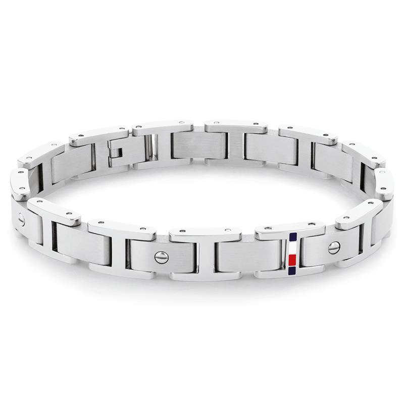 Tommy Hilfiger Jewels TJ2790393 Armband Heren Zilverkleurig 20cm
Deze unieke armband van Tommy Hilfiger van de jewelry serie met nr: TJ2790393 is een stoer chique model. De zilverkleurige gematteerde heren armband heeft grove schakels met om en om een zirkonia erin en op lengte te maken is. De totale lengte is 20cm.

Het merk:
Tommy Hilfiger is wereldwijd &eacute;&eacute;n van de grootste designer lifestyle merken en is internationaal bekend om haar classic American cool stijl. De sieraden zijn voor dames en heren met een eigen stijl, die niet bang zijn om dit aan de wereld te laten zien.

Specificaties:
- Zilverkleurige armband
- Materiaal: Staal
- Totale lengte 20cm
- Heren sieraad