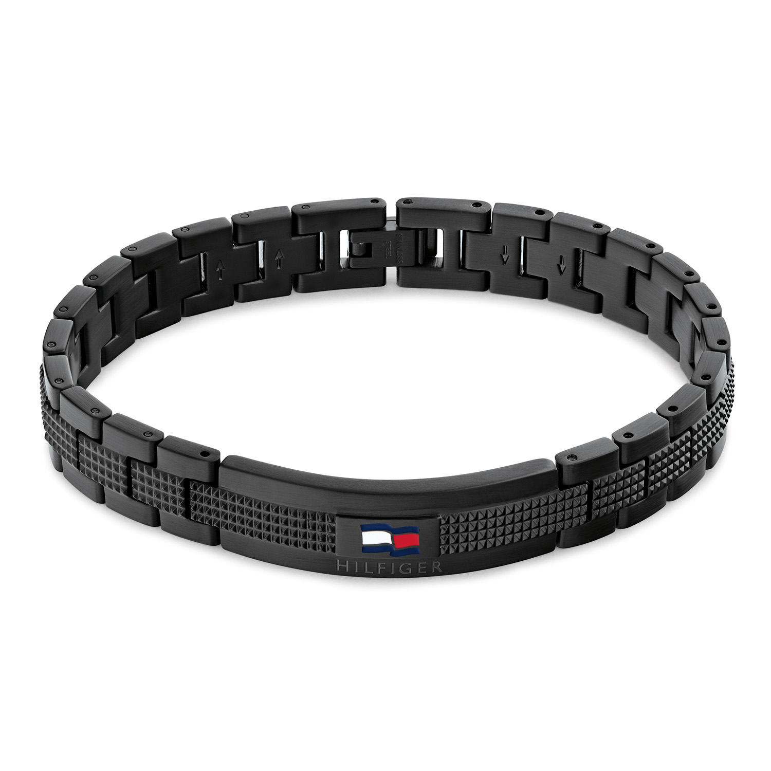 Tommy Hilfiger Jewels TJ2790420 Armband Heren Zwart Staal 19cm
Deze unieke armband van Tommy Hilfiger van de jewelry serie met nr: TJ2790420 is een stoer chique model. De zwarte gematteerde heren armband heeft bewerkte schakels die op maat gemaakt kan worden door er schakels tussenuit te halen. Bovenop de armband zit een grote plaat met daarop het Tommy logo. De lengte van deze armband is 19cm.

Het merk:
Tommy Hilfiger is wereldwijd &eacute;&eacute;n van de grootste designer lifestyle merken en is internationaal bekend om haar classic American cool stijl. De sieraden zijn voor dames en heren met een eigen stijl, die niet bang zijn om dit aan de wereld te laten zien.

Specificaties:
- Artikelnr: TJ2790420
- Zwarte armband
- Materiaal: Staal
- Totale lengte 19cm
- Heren sieraad