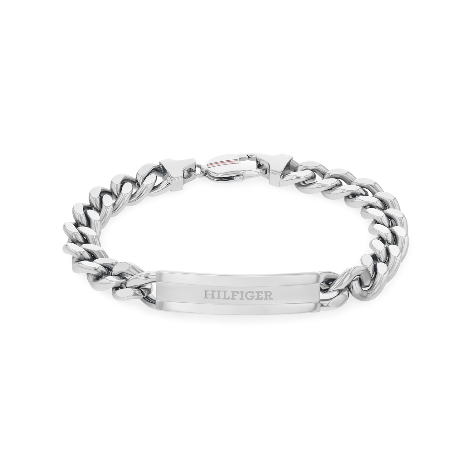 Tommy Hilfiger Jewels TJ2790579 Armband Heren Staal 19cm
Deze armband van Tommy Hilfiger uit de jewelry serie met nr: TJ2790579 is een opvallend model. De stalen heren gourmet schakelarmband heeft een plaat in het midden met daarop het Tommy logo gegraveerd. De armband sluit met een karabijnslot en heeft een lengte van 19cm. Ook leuk te combineren met andere sieraden van Tommy Hilfiger.

Het merk:
Tommy Hilfiger is wereldwijd &eacute;&eacute;n van de grootste designer lifestyle merken en is internationaal bekend om haar classic American cool stijl. De sieraden zijn voor dames en heren met een eigen stijl, die niet bang zijn om dit aan de wereld te laten zien.

Specificaties:
- Stalen armband
- Gourmet schakel
- Lengte 19cm
- Heren sieraad