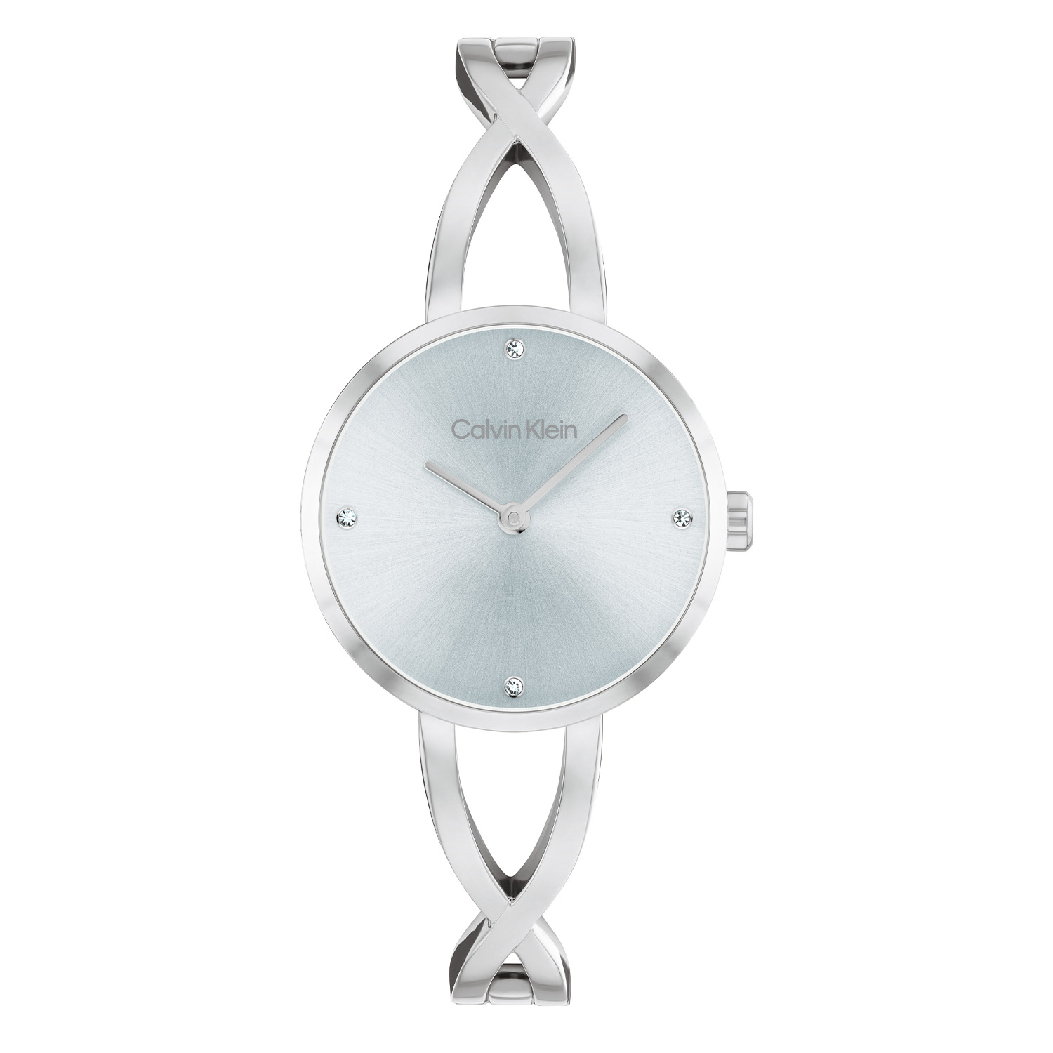 Calvin Klein CK25100058 Dames Sculpted Embrace Horloge 28mm 
Dit Calvin Klein dameshorloge met nr CK25100058 is een klassiek ontwerp. De stijlvolle ronde stalen kast heeft een gladde bezel, een blauwe sunray wijzerplaat met fijne wijzers en op de 3,6,9 en 12 heeft het een kristal als uursaanduiding. Strak aan de kast zit een stalen fijne bangle band die uitloopt in schakels en daar te verstellen is op maat. Het elegante dameshorloge heeft een mineraalglas, een doorsnee van 28mm en is 3ATM.

OVER CALVIN KLEIN
Calvin Klein is een wereldwijd lifestylemerk dat gewaagde, vooruitstrevende idealen en een verleidelijke, vaak minimalistische, esthetiek nastreeft. Calvin Klein werd groot in de jaren 70 door haar mode- en merkjeans collecties. In de jaren 80 lanceerde Calvin Klein haar spraakmakende ondergoed dat uitdrukkelijk van logo &rsquo;s voorzien was. Vanwege het grote succes is het merk ook succesvol uitgerold in Accessoires, Parfums, Home, Brillen, Golf, Horloges en Sieraden.
Sinds de oprichting in 1968 door Calvin Klein, heeft het merk haar reputatie opgebouwd als leider in de Amerikaanse mode, dankzij een cleane esthetiek en innovatieve ontwerpen. Calvin Klein wil haar publiek verleiden en inspireren door middel van provocerende beelden en opvallende ontwerpen die prikkelen. 

SPECIFICATIES:
- Mineraalglas
- Stalen kast
- Blauwe wijzerplaat 
- Stalen bangle band
- Rechte kastvorm, &Oslash; 28mm
- 3ATM