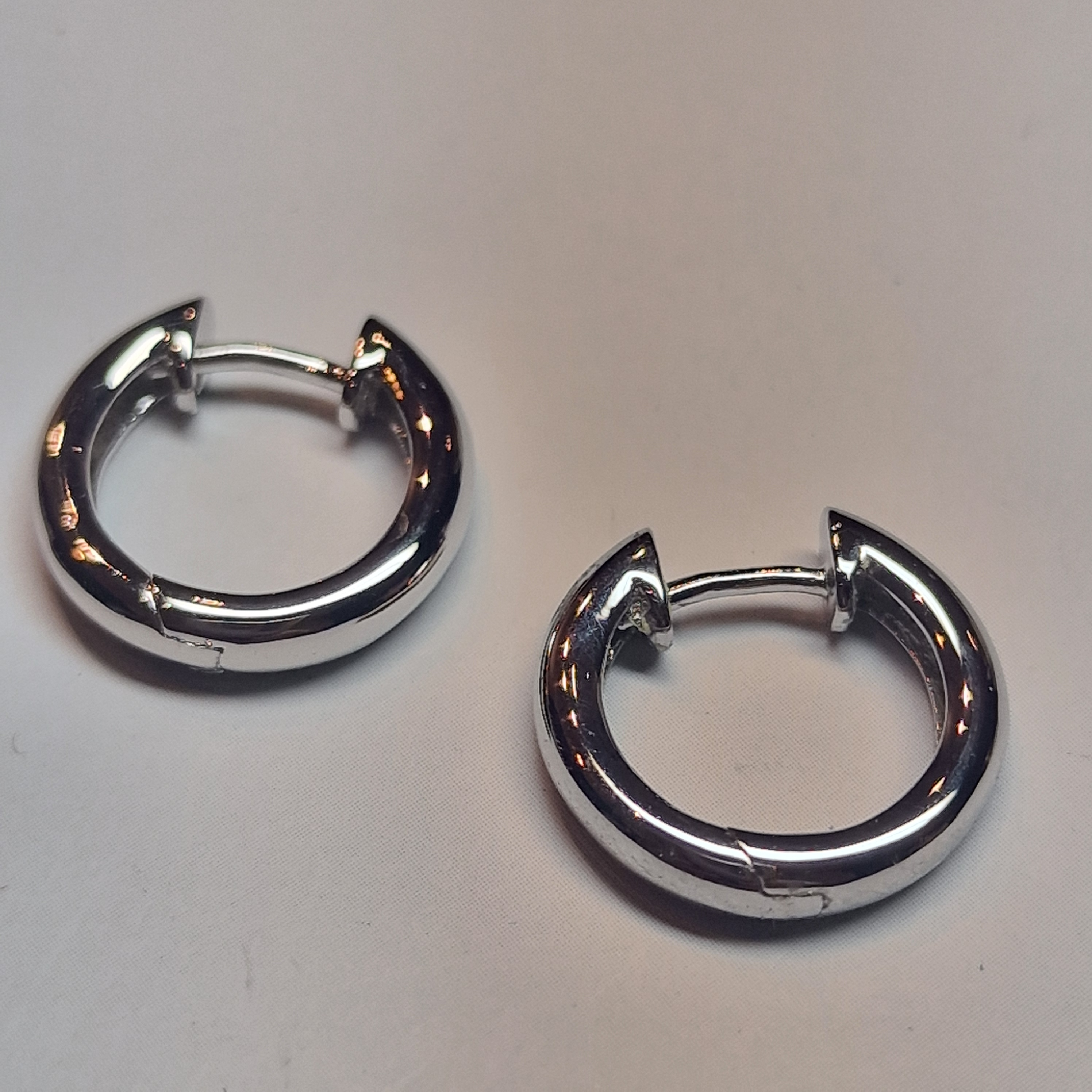 zilveren creool 15,3 x 2,9 mm