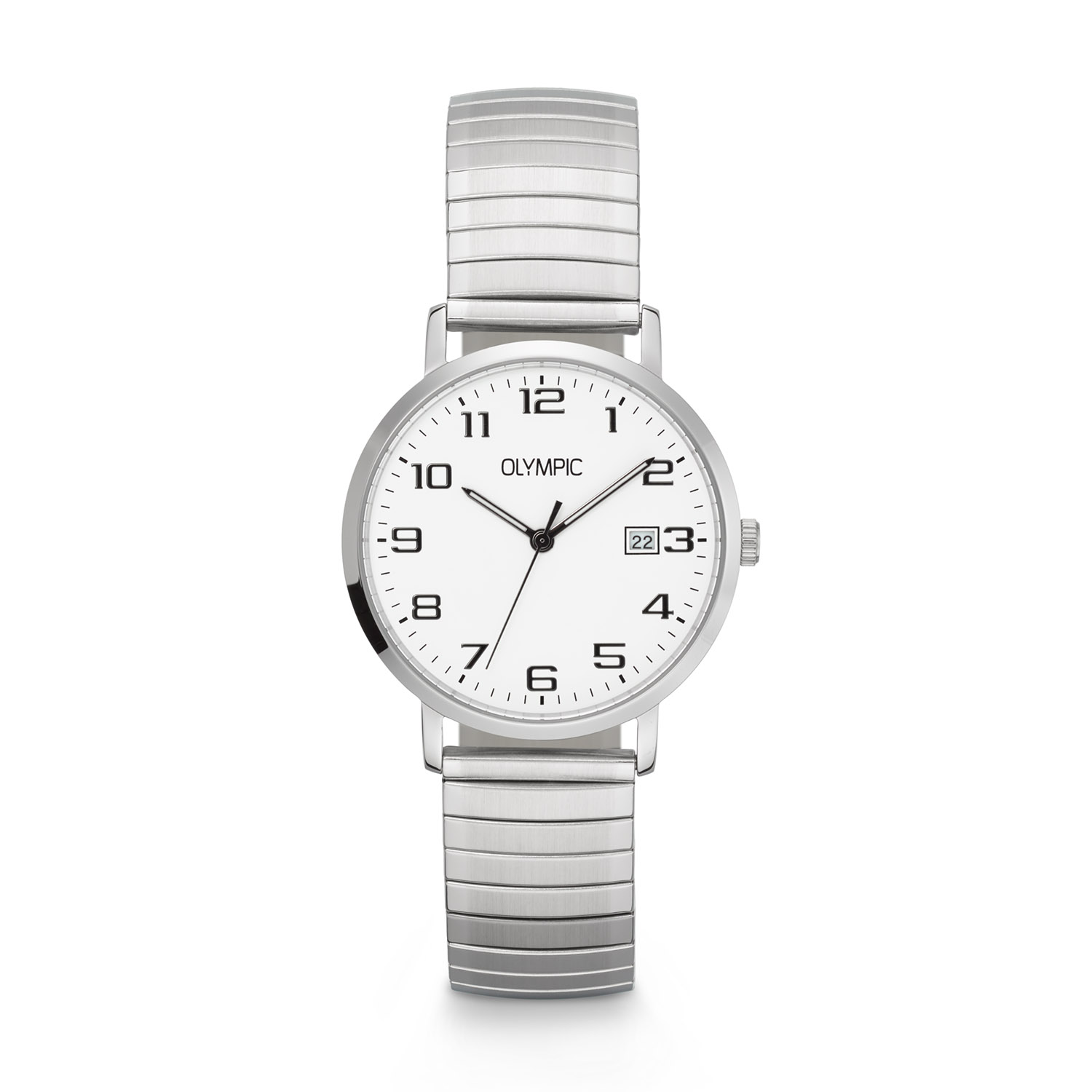 Olympic OL26HSS323 Lucas Horloge Staal 37mm 
Dit unieke Olympic horloge met artikelnummer: OL26HSS323 is een herenhorloge met een classic sportieve uitstraling. Het horloge heeft een ronde stalen kast met een witte wijzerplaat met een datum en lumibrite op de wijzers. Aan de kast zit een stalen mat glanzende rekband. Het horloge heeft een mineraalglas, een doorsnee van 37mm en is 5ATM.

Het merk:
Een mooi horloge hoeft niet duur te zijn! Het Nederlandse horlogemerk Olympic levert stoere chronografen, slimline series, digitale uurwerken en elegante dameshorloges. De prijs-kwaliteitverhouding staat bij Olympic hoog in het vaandel met prijzen die uiteenlopen van € 34,95 tot en met € 169,00.

100% Nederlands ontwerp, waterdicht en standaard 3 jaar fabrieksgarantie.

Specificaties:
- Ronde kast Ø 37mm
- Stalen horlogekast
- Witte wijzerplaat
- Stalen rekband
- 5ATM 
- Standaard 3 jaar fabrieksgarantie
- Mineraalglas