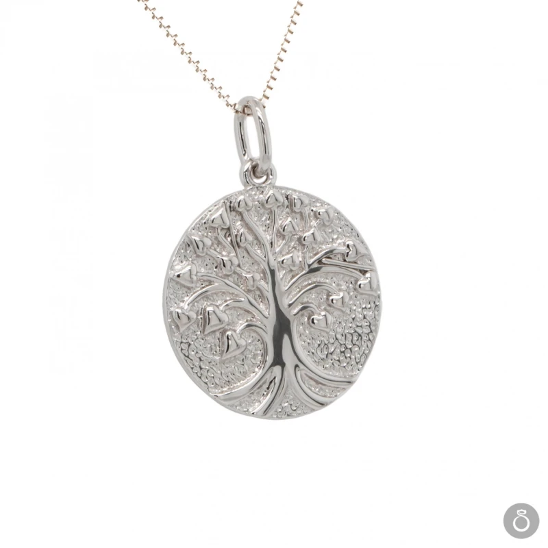 zilveren hanger levensboom exclusief collier