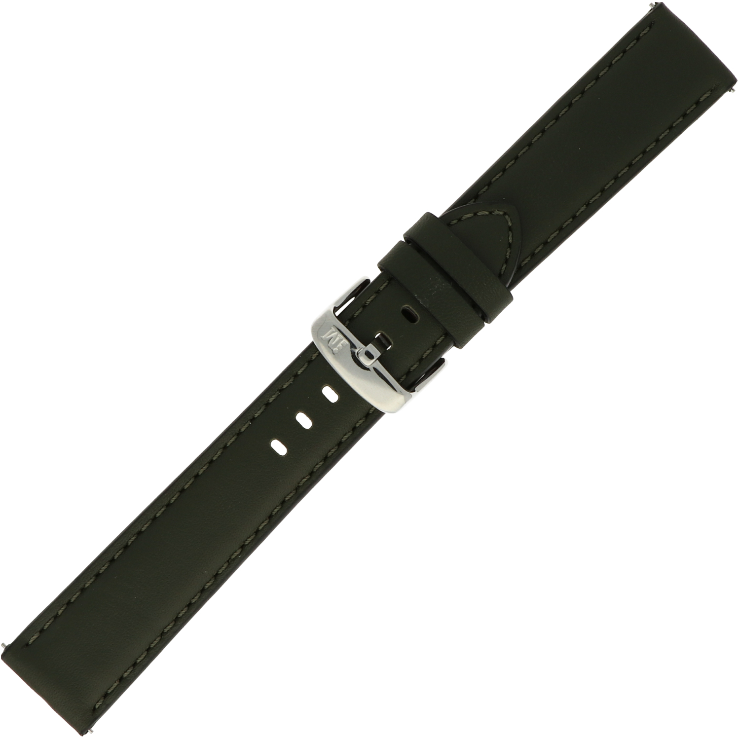 Morellato Horlogeband 24mm Croquet Glad gestikt Zwart PMX019CROQET24