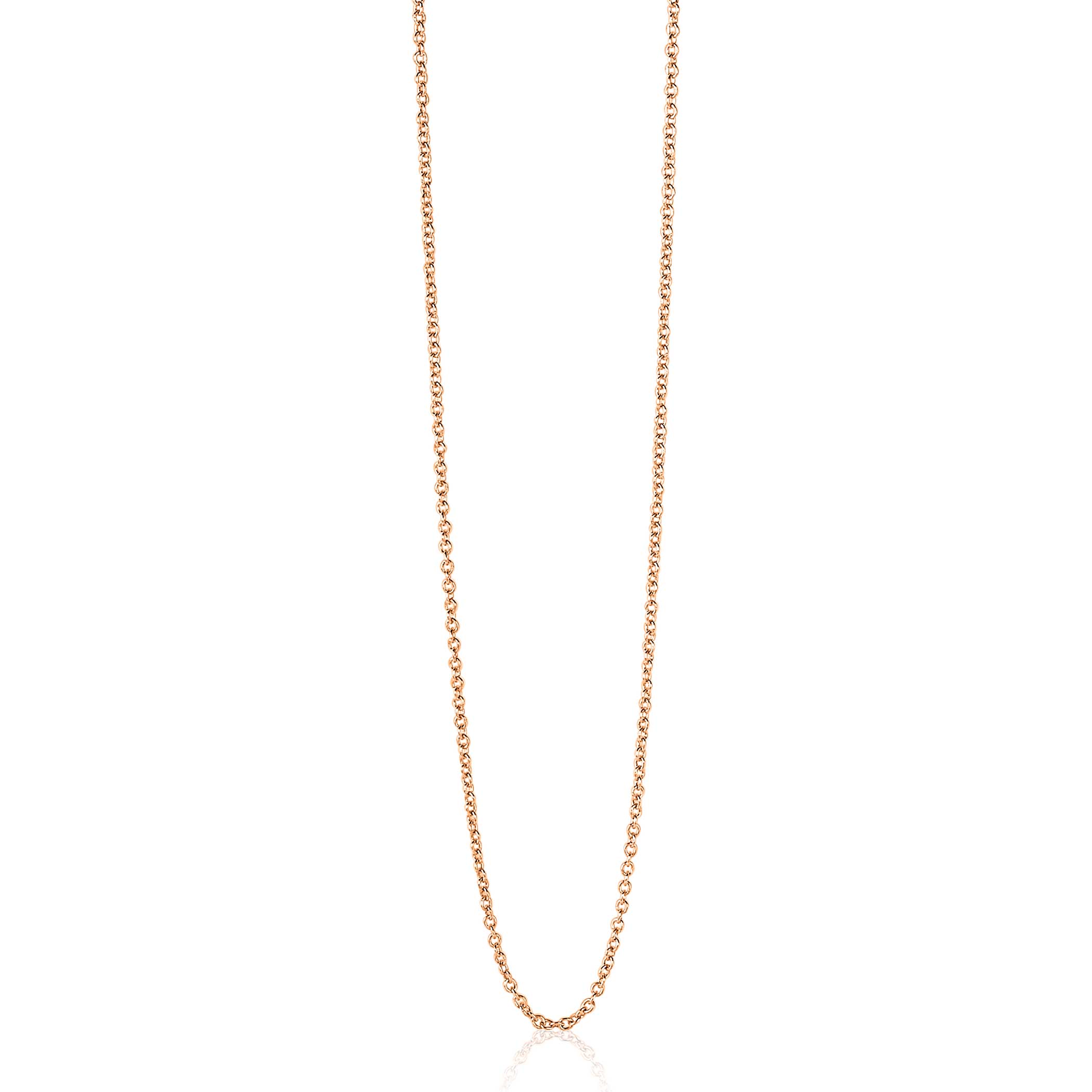 ZINZI zilveren anker ketting rose verguld. Kies zelf de lengte die bij je past: 42, 45, 60, 70, 80 of 90cm. ZILC-AR