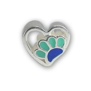 Piccolo Bedel Hartje Hondenpoot Blauw