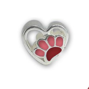 Piccolo Bedel Hartje Hondenpoot Rood