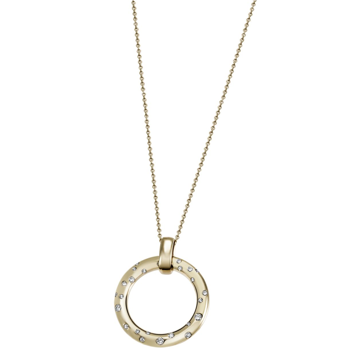 Entdecken Sie dieses funkelnde Schmuckstück. Dieser brillante 585/- Gelbgold Anhänger mit Kette strahlt Eleganz und Stil aus. 26 Brillanten verteilt als Sternenhimmel machen den Anhänger außergewöhnlich. Perfekt für besondere Anlässe oder um Ihrem Alltagslook einen Hauch von Glamour zu verleihen. Vollenden sie Ihren Look mit den passenden Creolen.