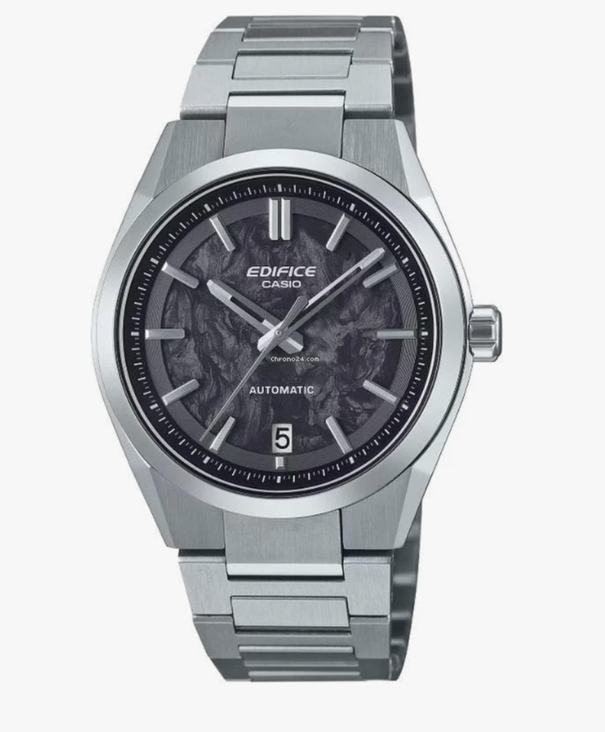 Casio Edefice model EFK-100CD-1AER Mechanisch Automatic heren pols horloge. staal met stalen band. 10 ATM waterdicht.