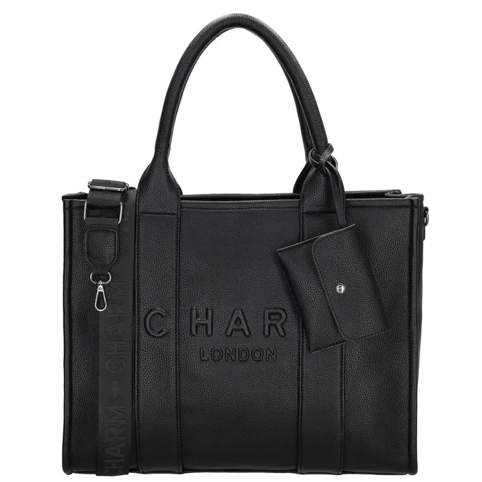 Charm London Bond Shopper &ndash; Laptoptas Dames 15.6 inch &ndash; Imitatieleer &ndash; Zwart
Op zoek naar een stijlvolle en functionele laptoptas voor dames van 15.6 inch? De Charm London Bond Shopper is de perfecte combinatie van mode en functionaliteit. Deze ruime dames shopper is ideaal voor dagelijks gebruik naar werk, studie of onderweg.

Gemaakt van hoogwaardig imitatieleer heeft deze tas een luxe uitstraling zonder in te leveren op duurzaamheid. Het ruime hoofdvak sluit veilig met een rits en biedt voldoende plek voor al je essentials. Het speciale laptopvak voor 15.6 inch laptops zorgt ervoor dat je jouw laptop veilig en beschermd meeneemt.

Daarnaast beschikt de tas over handige interne vakken, zoals een ritsvak, insteekvak en achtervak, zodat je altijd overzicht houdt. Dankzij de verstelbare en afneembare schouderriem draag je de tas precies zoals jij dat prettig vindt: in de hand of comfortabel over je schouder.

Belangrijkste kenmerken van de Charm London Bond Laptoptas:

Geschikt voor laptops t/m 15.6 inch
Stijlvolle shopper van imitatieleer
Ruim hoofdvak met ritssluiting
Intern ritsvak, insteekvak en achtervak voor optimale organisatie
Verstelbare en afneembare schouderriem voor extra draagcomfort
Ideaal als werk- of schooltas voor dames
Productspecificaties:

Merk: Charm London
Serie: Bond
Afmetingen: 42 x 16 x 34 cm (L x B x H)
Materiaal: Imitatieleer
Artikelnummer: W01050
EAN: 8720673166972
Deze Charm London shopper is de ideale laptoptas voor dames die er graag stijlvol &eacute;n georganiseerd uitzien. Bestel vandaag nog en ervaar het gemak van een praktische &eacute;n elegante tas in &eacute;&eacute;n.


