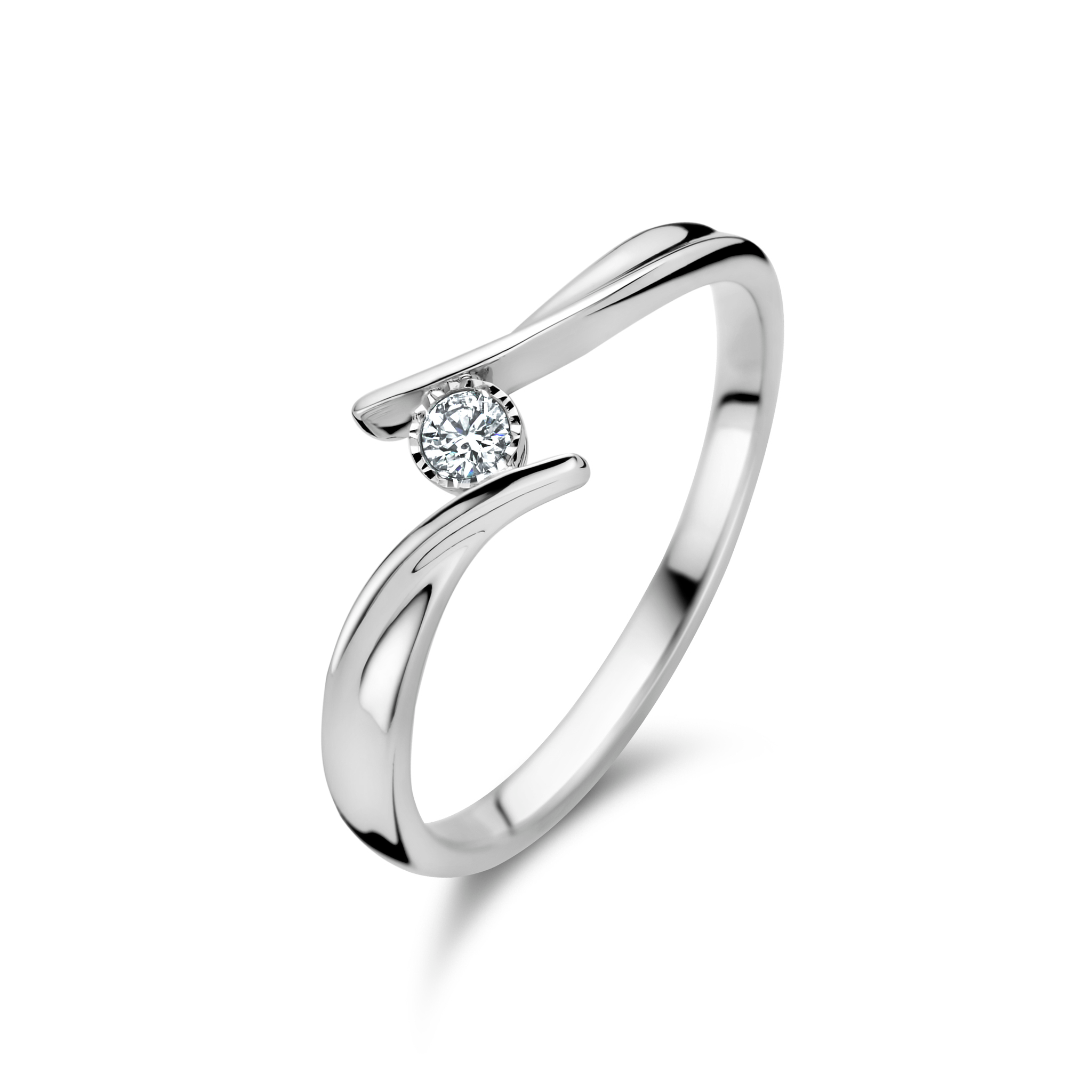 Rosa di Luca 619.113.52 Ring Solitair met Slag en Diamant