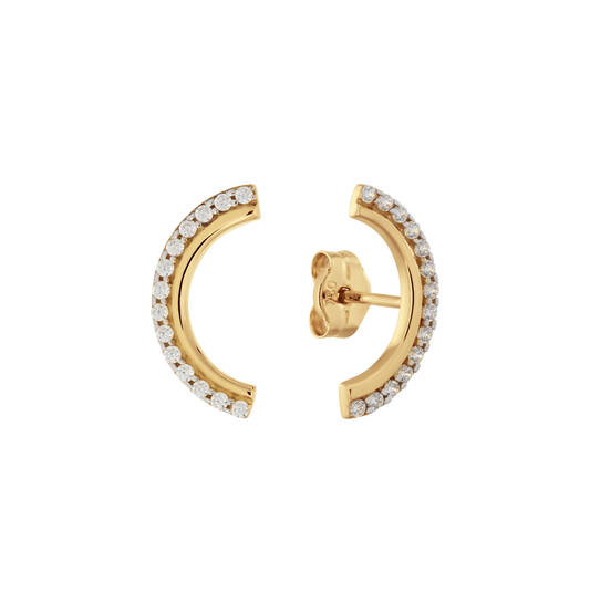 De Gouden oorbellen boog model 206.0753.00 zijn verfijnde stud oorbellen die elke outfit naar een hoger niveau tillen. Ideaal voor dagelijks gebruik of speciale gelegenheden. Combineer ze met een elegante halsketting voor een chique uitstraling. Door hun tijdloze ontwerp zijn ze perfect voor zowel formele als informele settings. Een essentiële aanvulling op elke sieradencollectie.