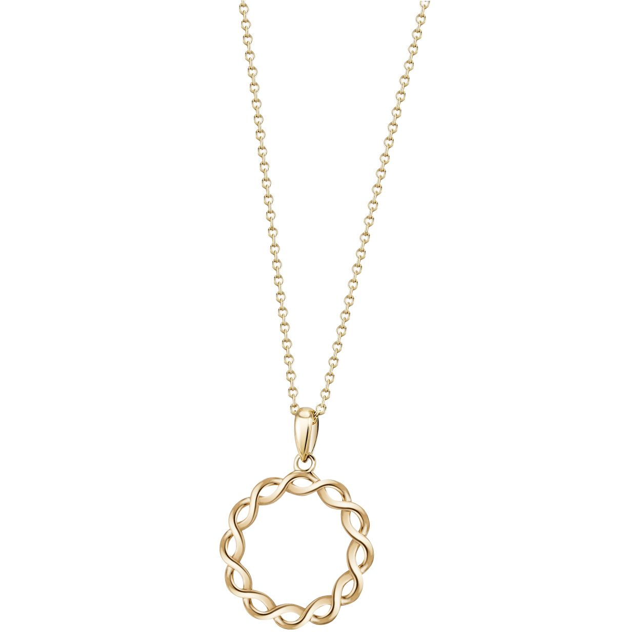 Zeitlose Eleganz in Gold.Diese zarte Kette aus edlem Gelbgold vereint klassische Schönheit mit symolischer Bedeutung. Der Anhänger, bestehend aus Unedlichkeitszeichens in Kreisform, steht für ewige Verbundenheit und endloser Liebe. Diese Kette ist ein Ausdruck von Beständigkeit und Sil.