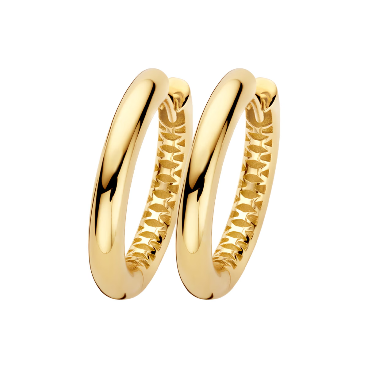 gouden Blush LG oorringen, rond/glad 19,5mm