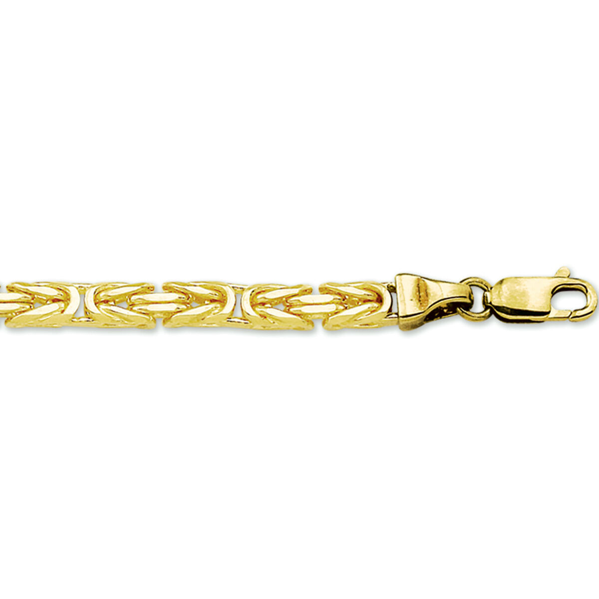 Dit Armband Konings 3.6mm in 14k goud, is een elegante toevoeging aan uw sieradencollectie. Met zijn vierkante vorm en 3.6mm breedte is het perfect voor dagelijks gebruik of speciale gelegenheden. Draag het op zijn best solo of gecombineerd met andere juwelen voor een verfijnde look. Lengte: 210 mm. Kwaliteit: 14k goud.
