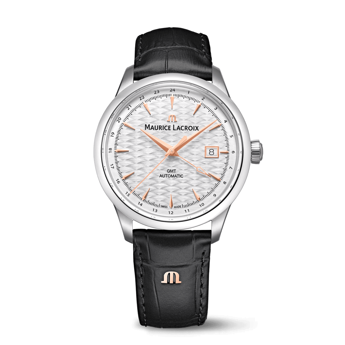 De Maurice Lacroix 1975 AUTOMATIC LIMITED EDITION (modelnummer 756048-SS001-131-2) is een verfijnd horloge met een automatisch uurwerk, een roestvrijstalen kast van 40 mm en een zwarte lederen band. Dit ronde horloge beschikt over een datumfunctie, saffierglas en een waterbestendigheid tot 5 ATM. Perfect voor formele gelegenheden en zakelijke outfits. Draag met vertrouwen en stijl.