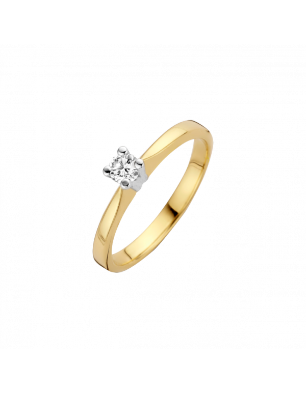 gouden ring, Eternal 0.12ct briljant mt55