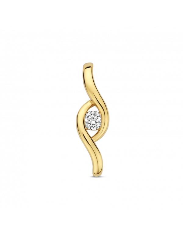 gouden hanger met briljant, Lanzo+ 0.08ct