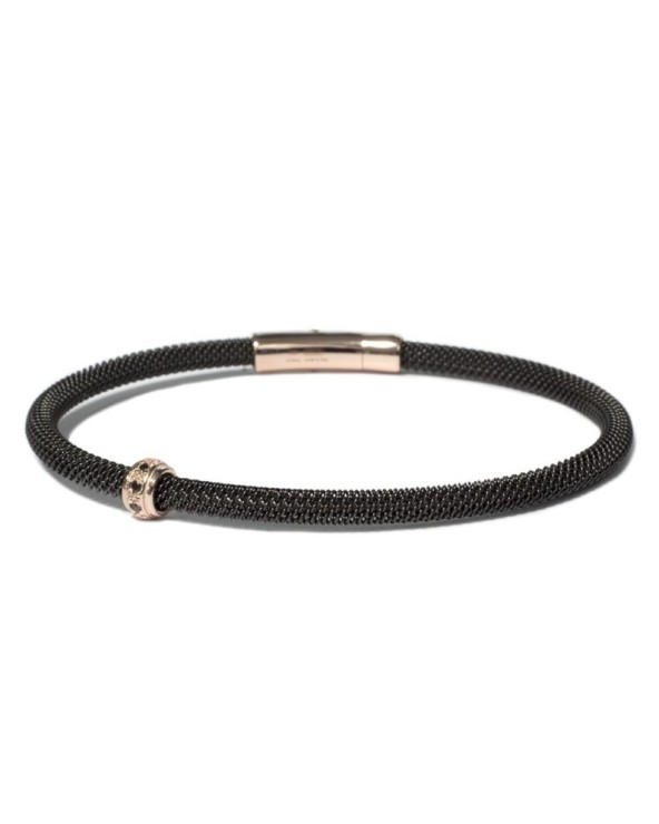 armand met zwarte coating en details van zilver en zwart diamant 